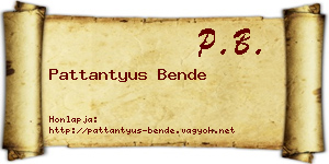 Pattantyus Bende névjegykártya
